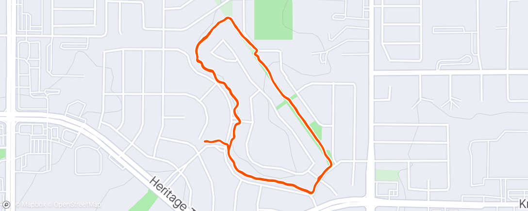 Map of the activity, RECOVERY RUN; 10:55 PACE TARGET*