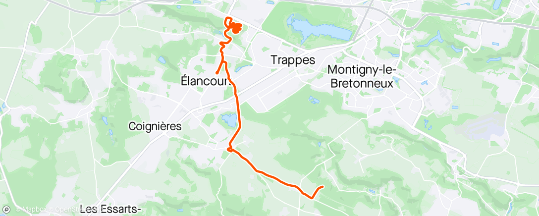 Map of the activity, First ride on the Olympic course this week🔥🧡
