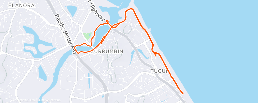 Map of the activity, Morning Run