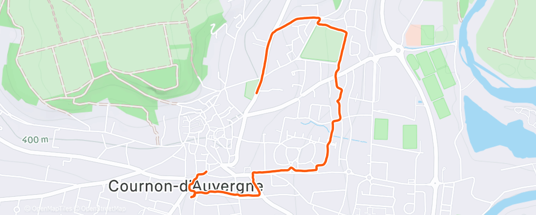 Map of the activity, Marche le matin