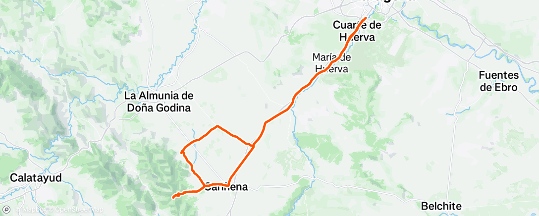 Map of the activity, Bicicleta por la mañana
