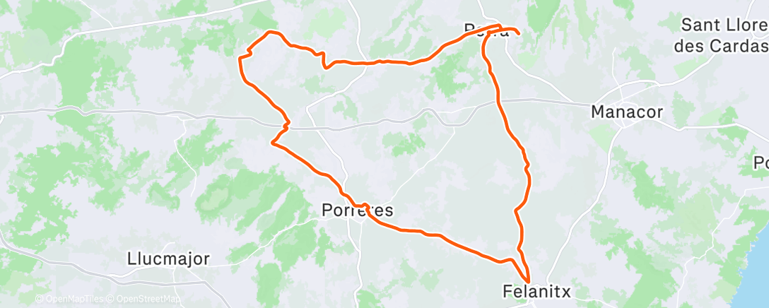 Map of the activity, Morning Ride