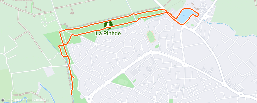 Map of the activity, Course à pied le matin