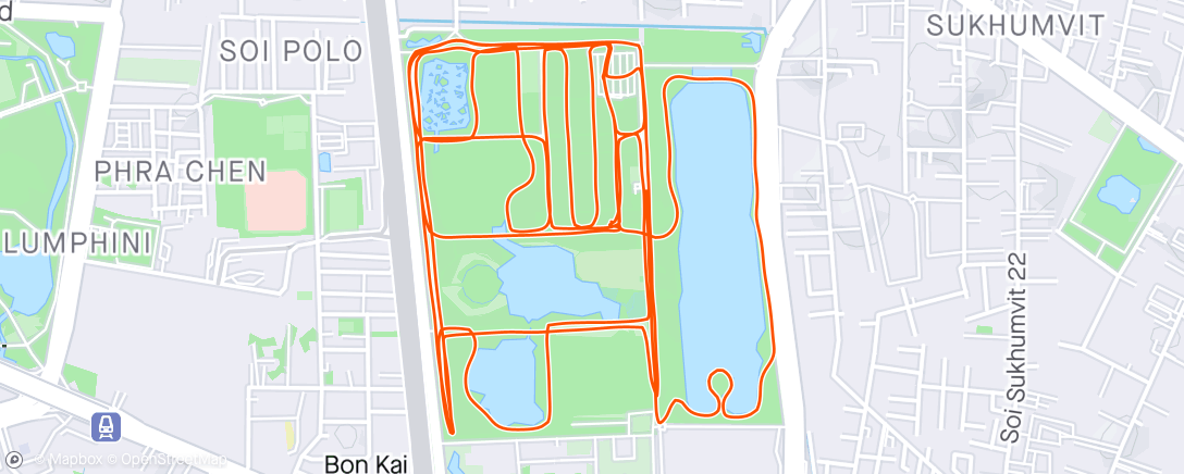 Carte de l'activité Evening Run