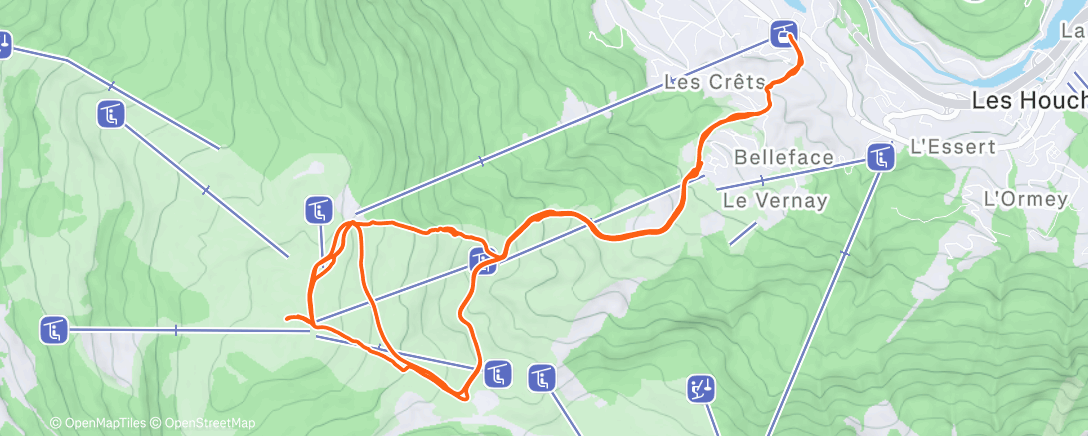 Map of the activity, Morning Backcountry Ski