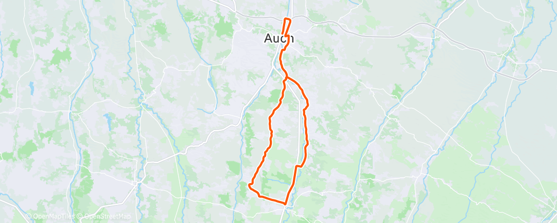 Карта физической активности (Lunch Ride)