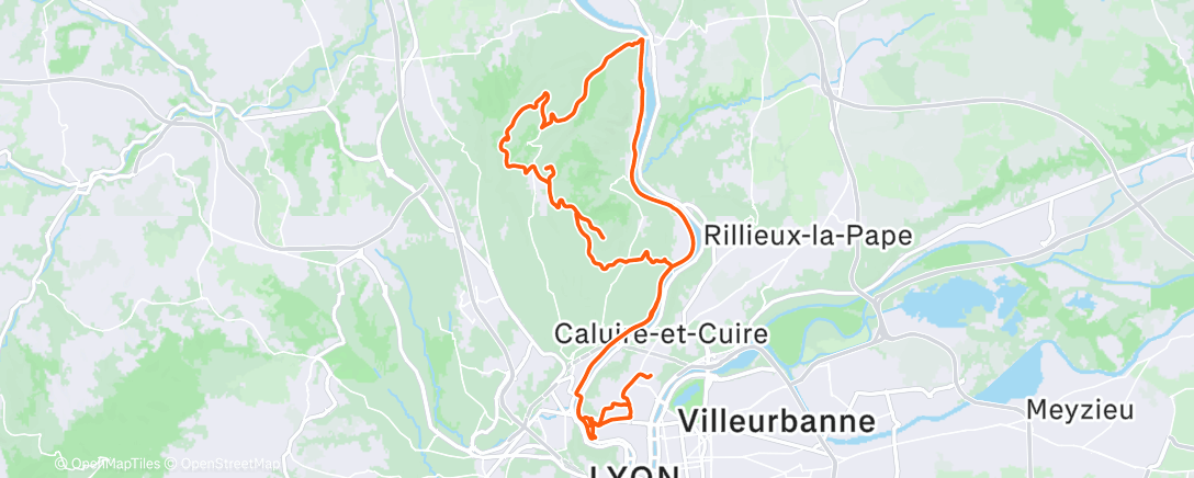 Map of the activity, Afternoon Ride