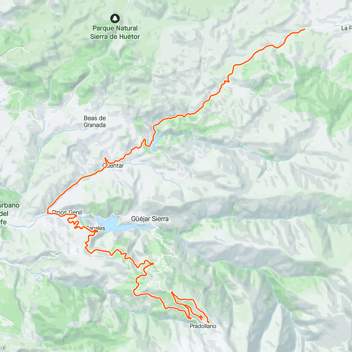 Map of the activity, Sierra Nevada 5
