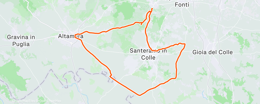 Карта физической активности (Pedalata mattutina)