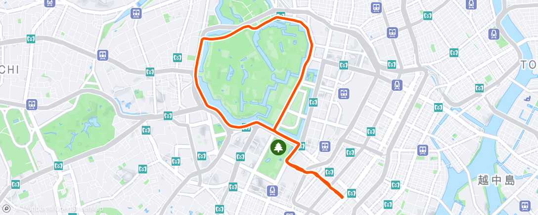 Map of the activity, Imperial Palace Lap