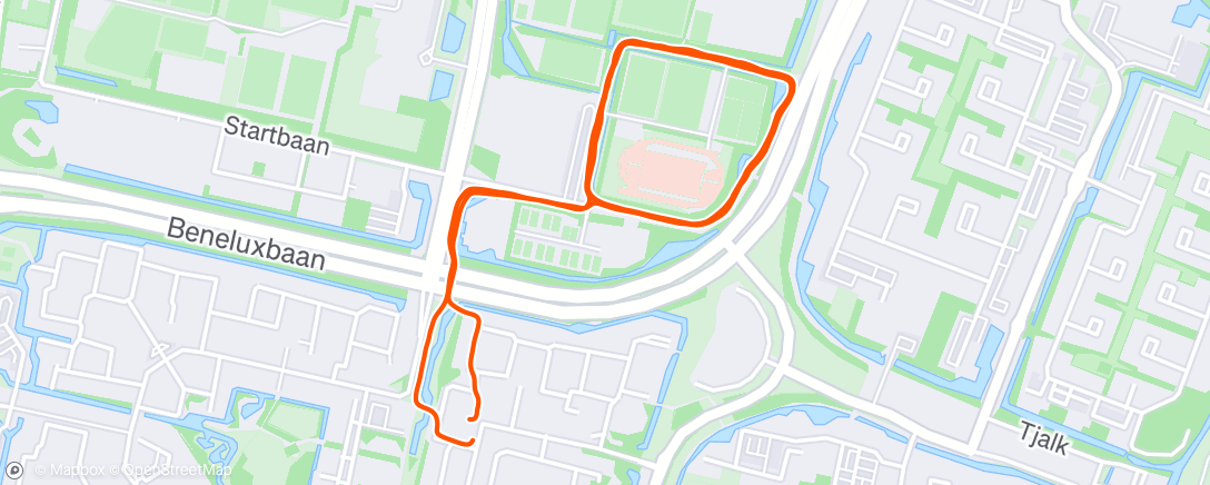 Map of the activity, Avondloop