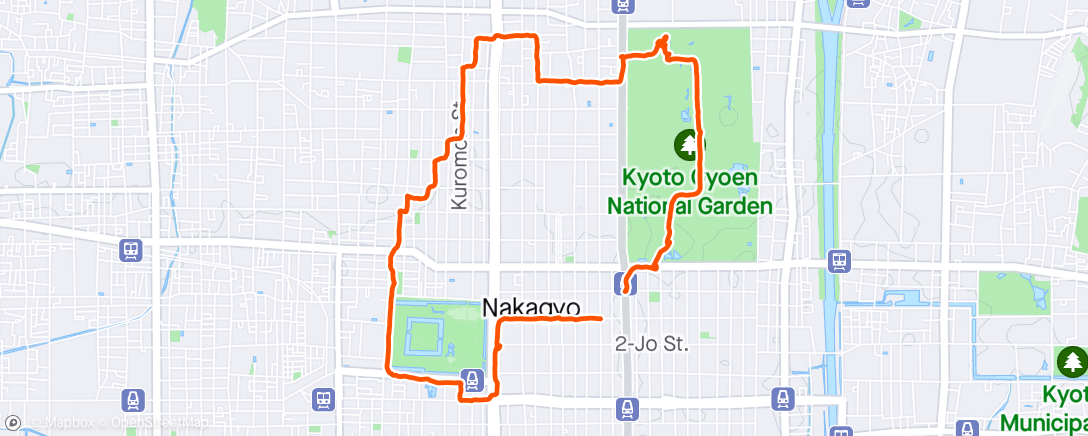 Map of the activity, A tad bit of a walk around the Nijo Castle and Kyoto Imperial Palace. 🇯🇵🇯🇵🇯🇵