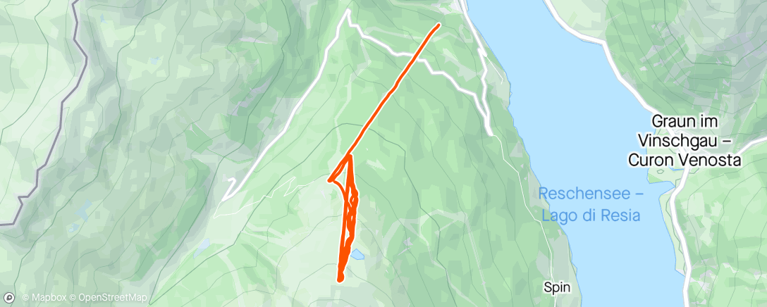 Map of the activity, Schöneben 6.04.