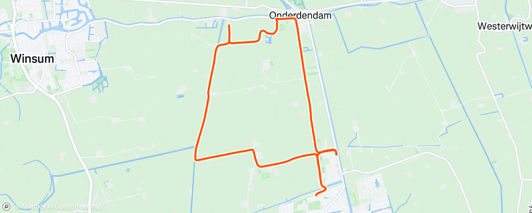 Map of the activity, Avondloop