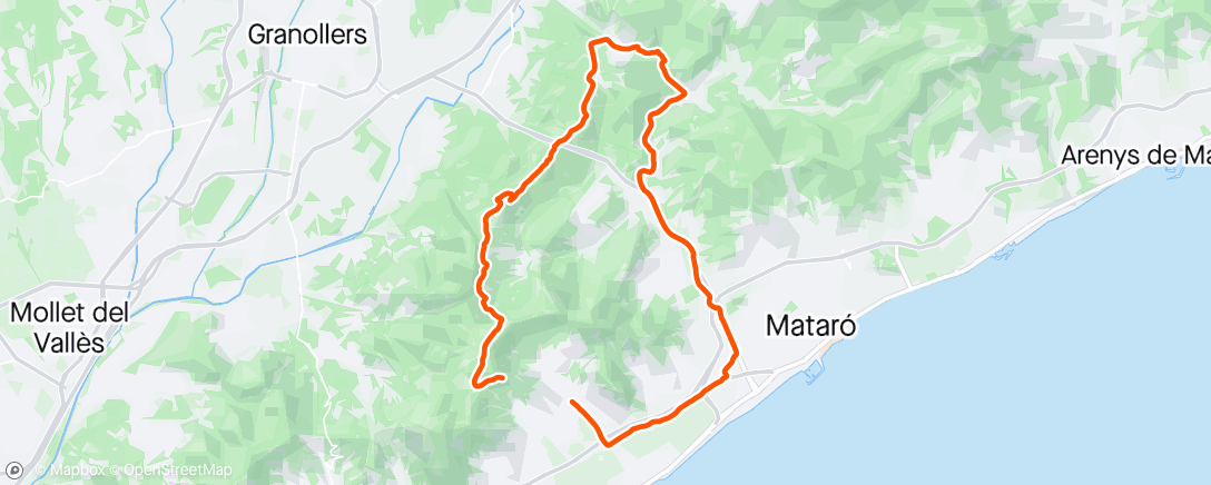 Mapa de la actividad (Bicicleta de montaña vespertina)