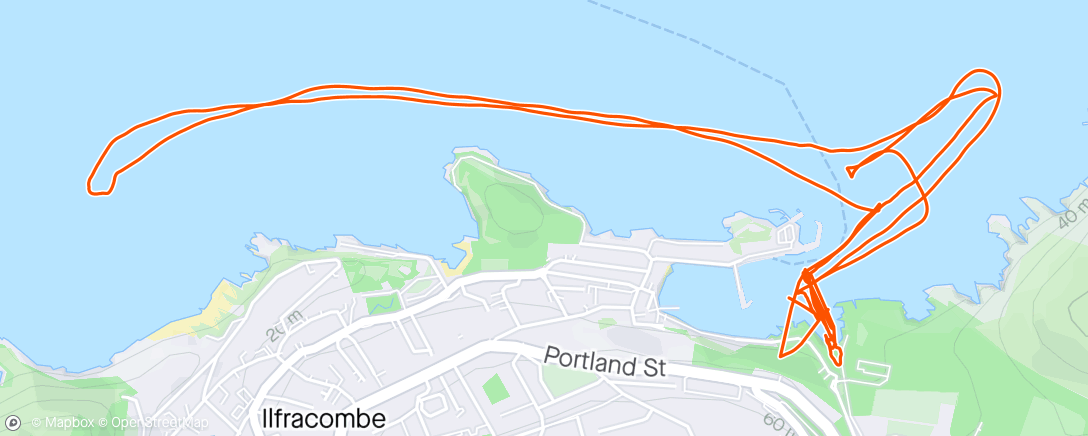 Map of the activity, Evening Row