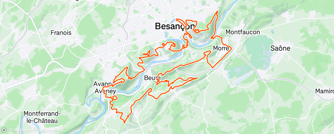 Map of the activity, Trail des Forts 2025 - 62km