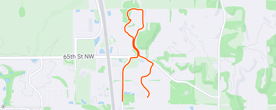 Map of the activity, Pre-sunrise Walk Into the Little Woods