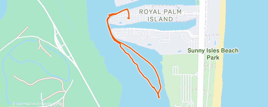 Map of the activity, Afternoon Kayaking