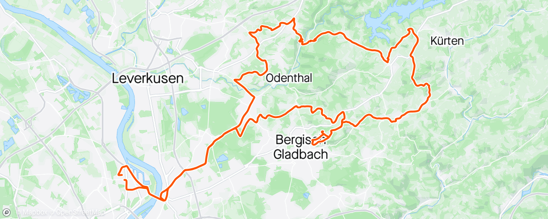 Mapa de la actividad (Morning Ride / Solo / Bergisches)