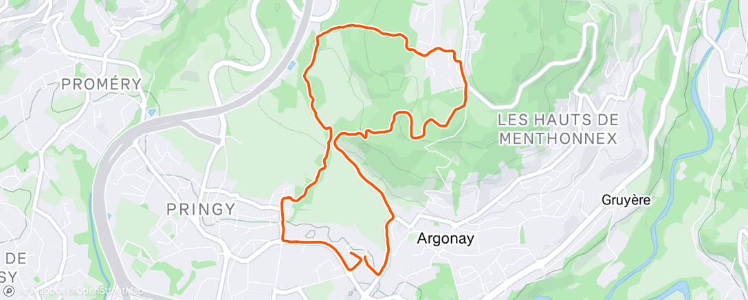 Map of the activity, Gros Chêne solo