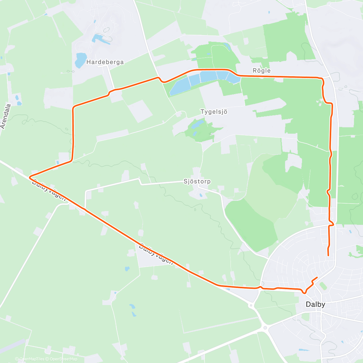 Map of the activity, Afternoon Ride