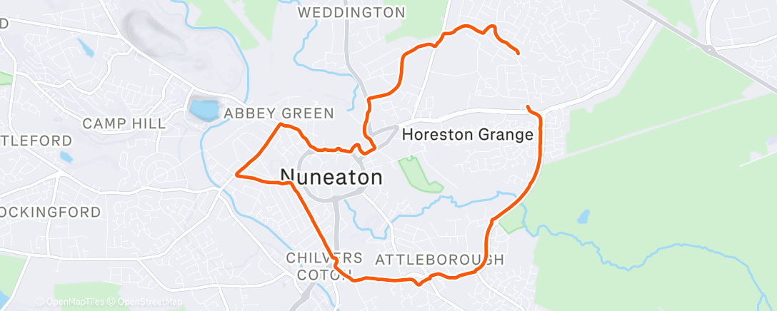 Map of the activity, Morning Run