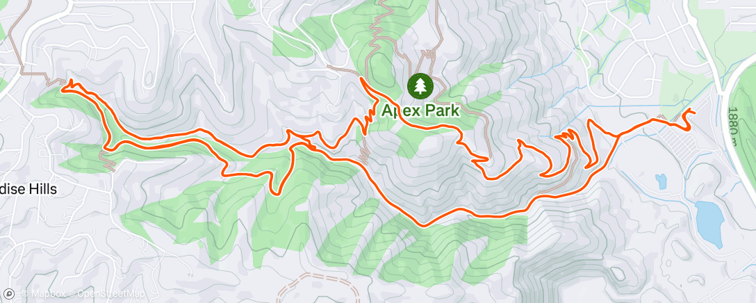 Map of the activity, Apex - a great day to be alive