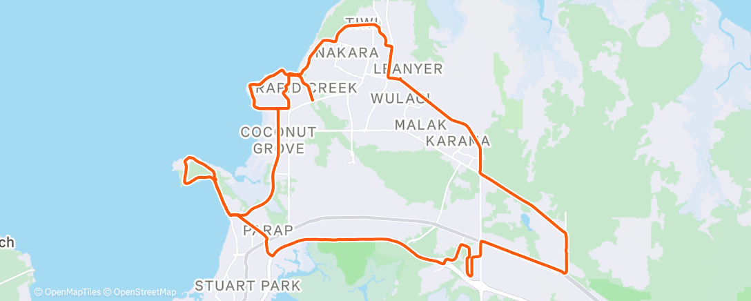 Map of the activity, Morning Ride