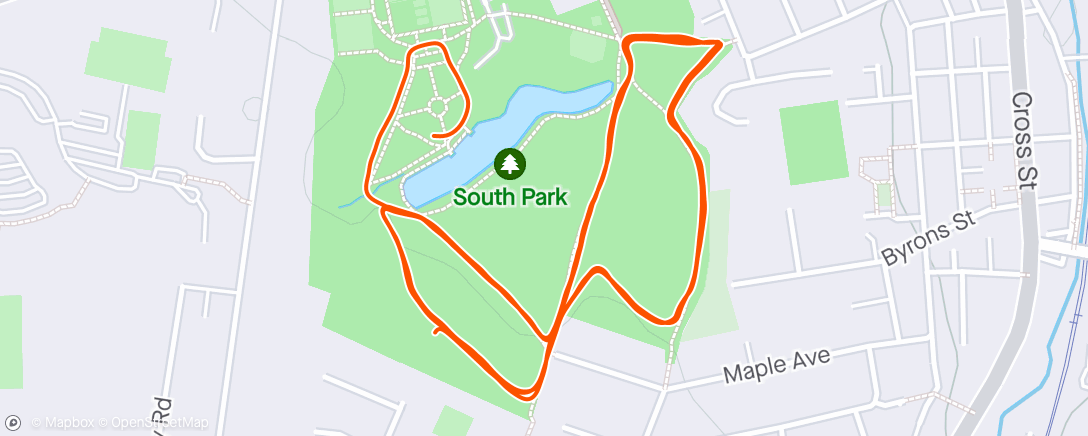 Map of the activity, South Park Parkrun Macclesfield #133/99/15