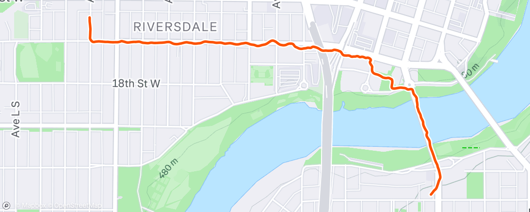 Map of the activity, Evening Walk
