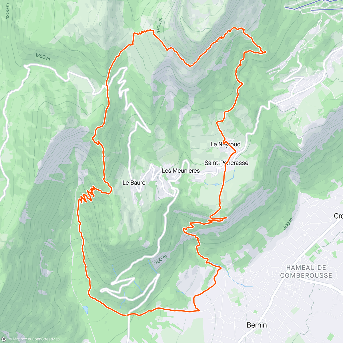 アクティビティ「Trail le matin」の地図