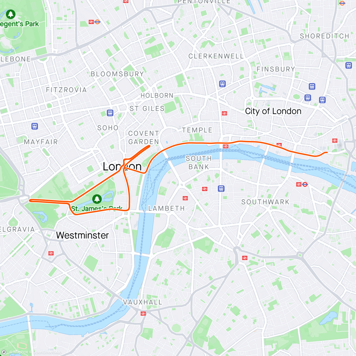 Map of the activity, Zwift - Race: KISS Racing (A) on Classique Reverse in London