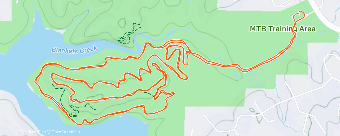 Map of the activity, Afternoon Mountain Bike Ride