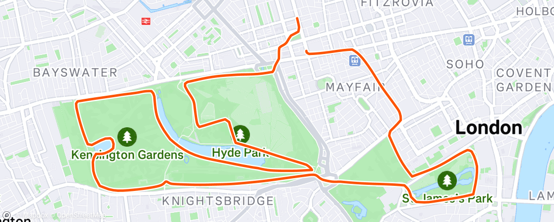 Map of the activity, Tracksmith 16k 4.20/k group with will