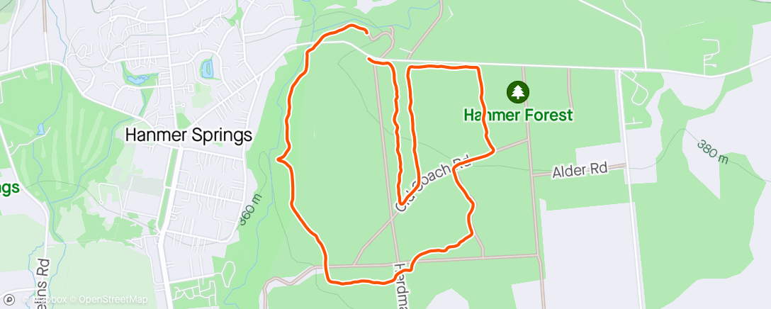 Map of the activity, Old Forest Hanmer 21k DNF
