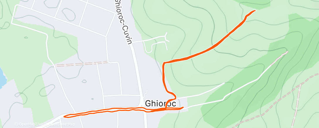 Map of the activity, Morning Trail Run