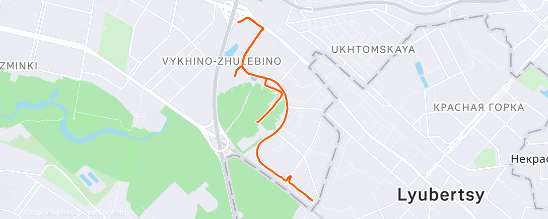 Map of the activity, Ночной забег