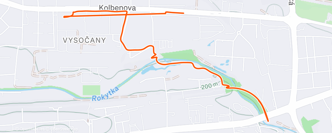 Map of the activity, Morning Hike