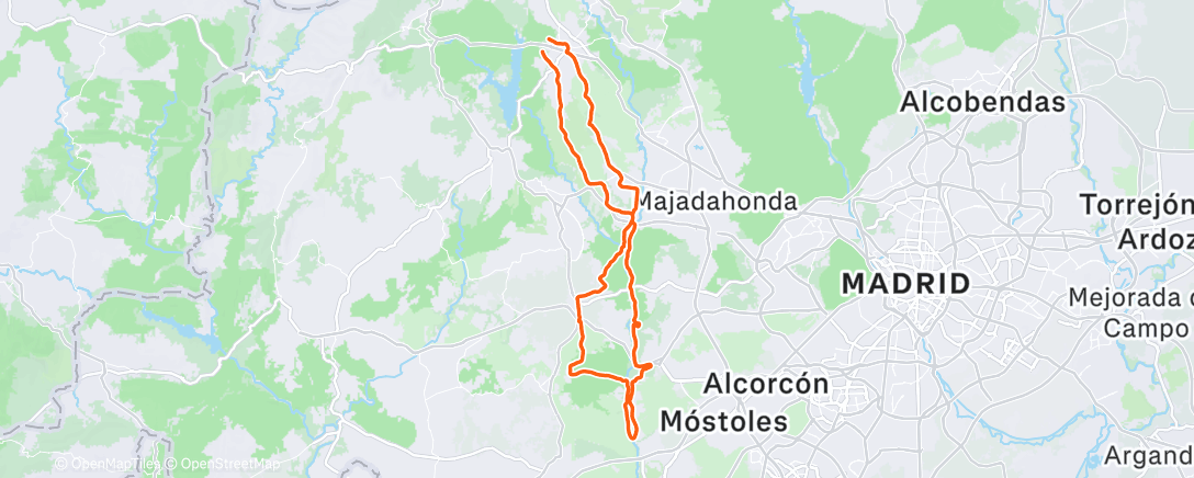 Map of the activity, Morning Mountain Bike Ride