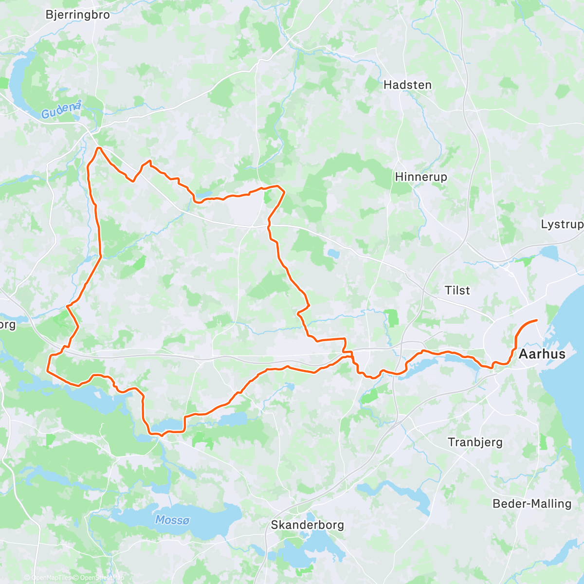 Map of the activity, Nytårskur, tunisisk kaffebrød og det strideste rulleskifte til Resenbro siden pre-corona tiderne