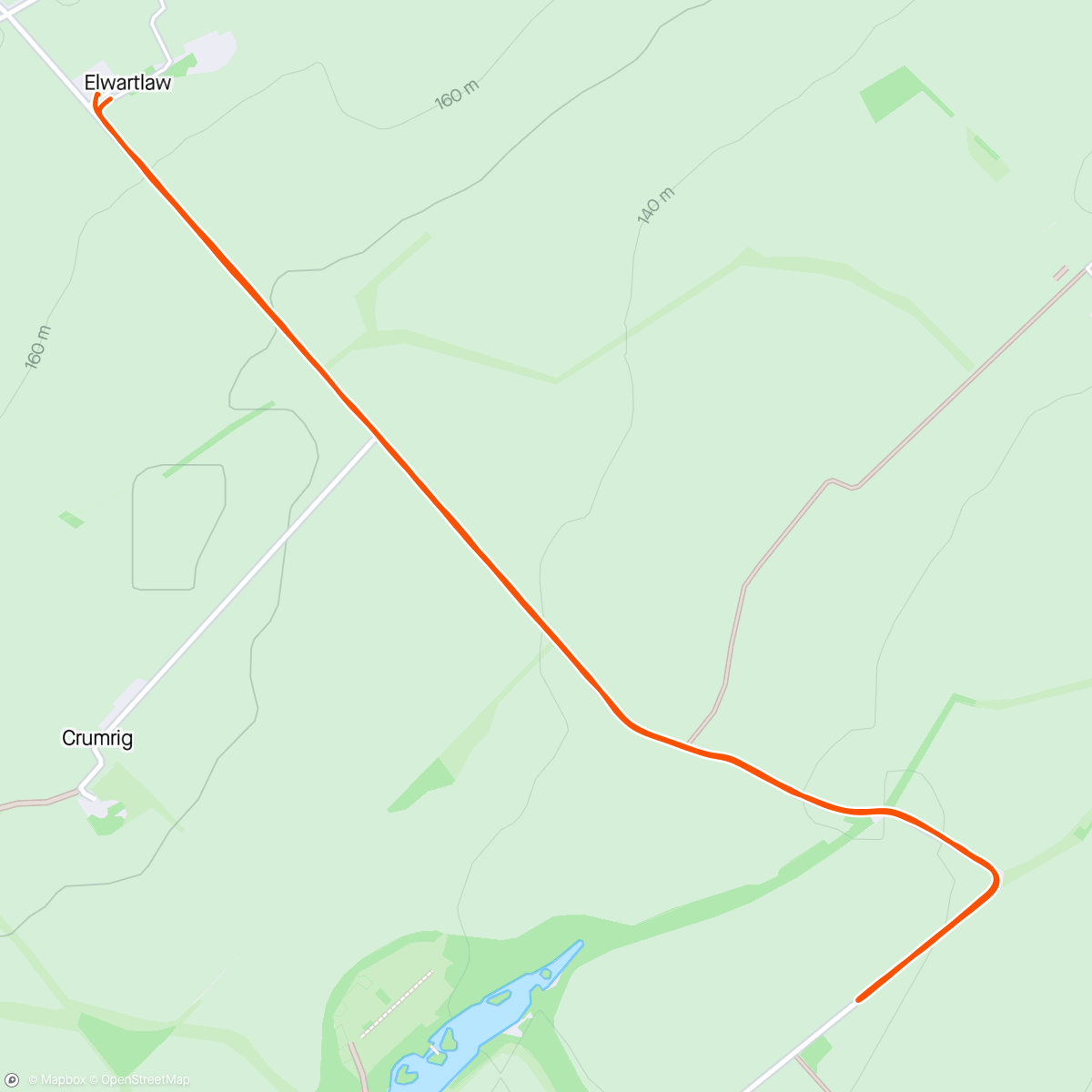 Mapa de la actividad (Quick 2 miles after tea! Tackled the hill I always avoid 🥵)