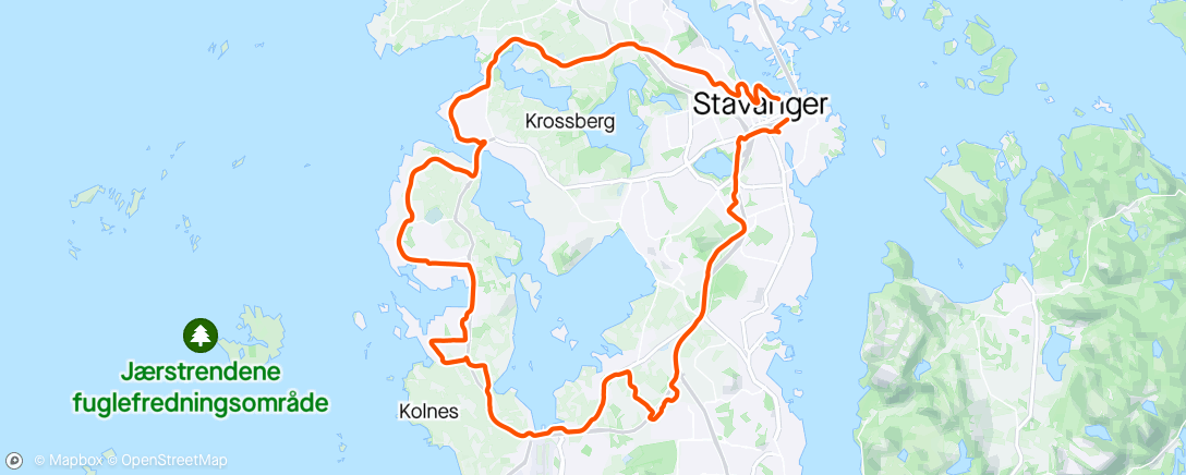 Map of the activity, Årets første ride