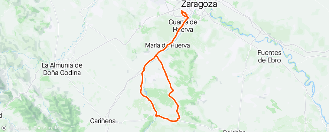 Map of the activity, Fuendetodos - Villanueva H