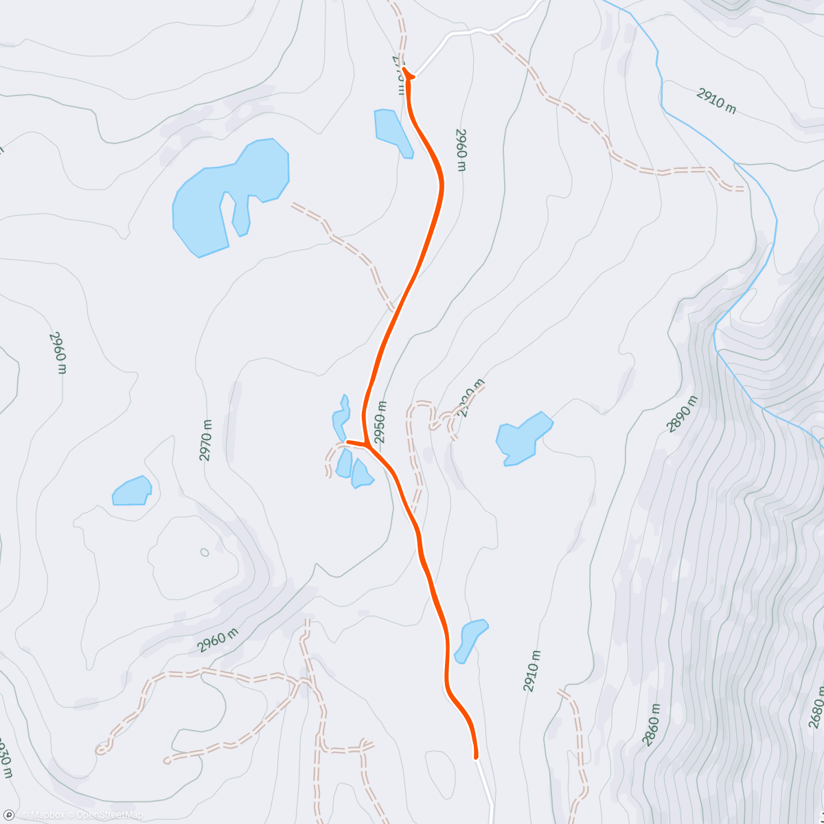 Map of the activity, Afternoon Trail Run