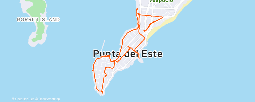 Map of the activity, Punta del Este