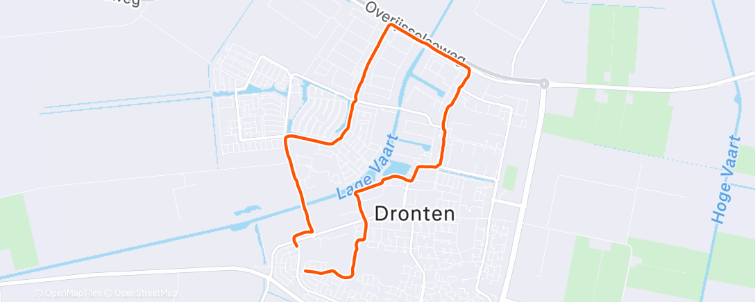 Map of the activity, Morning Run