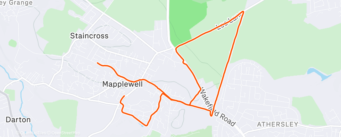 Map of the activity, Morning Run