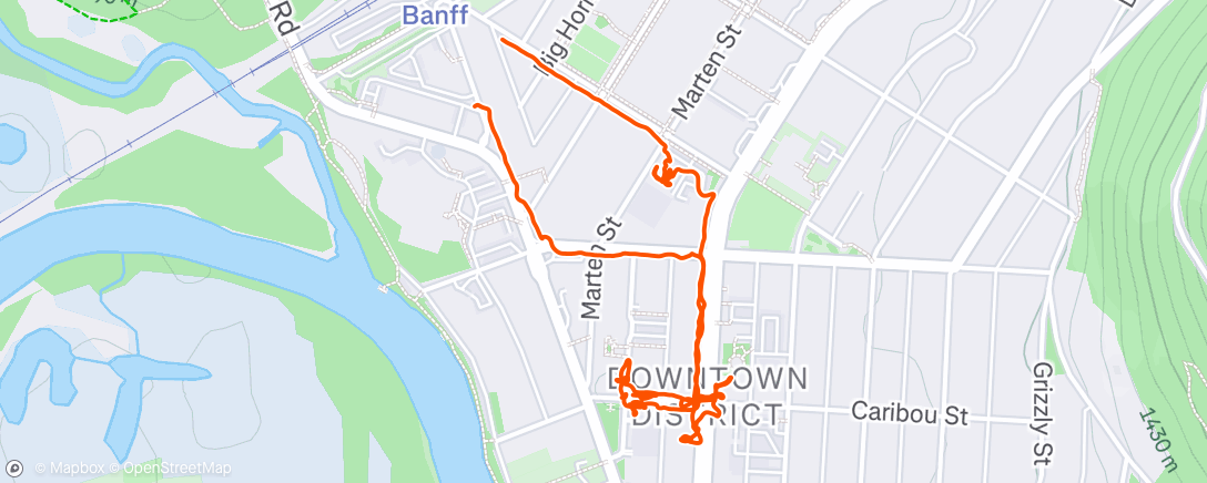 Map of the activity, Banff!