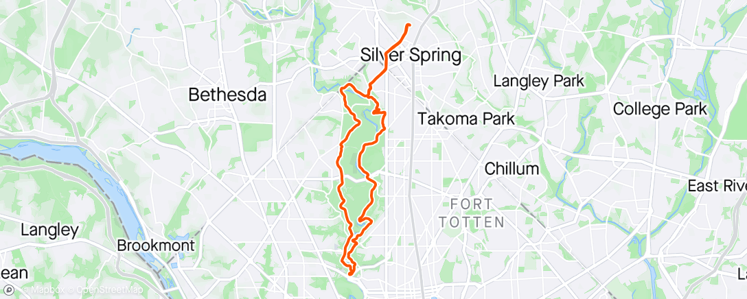 Map of the activity, Muddy rock creek trails